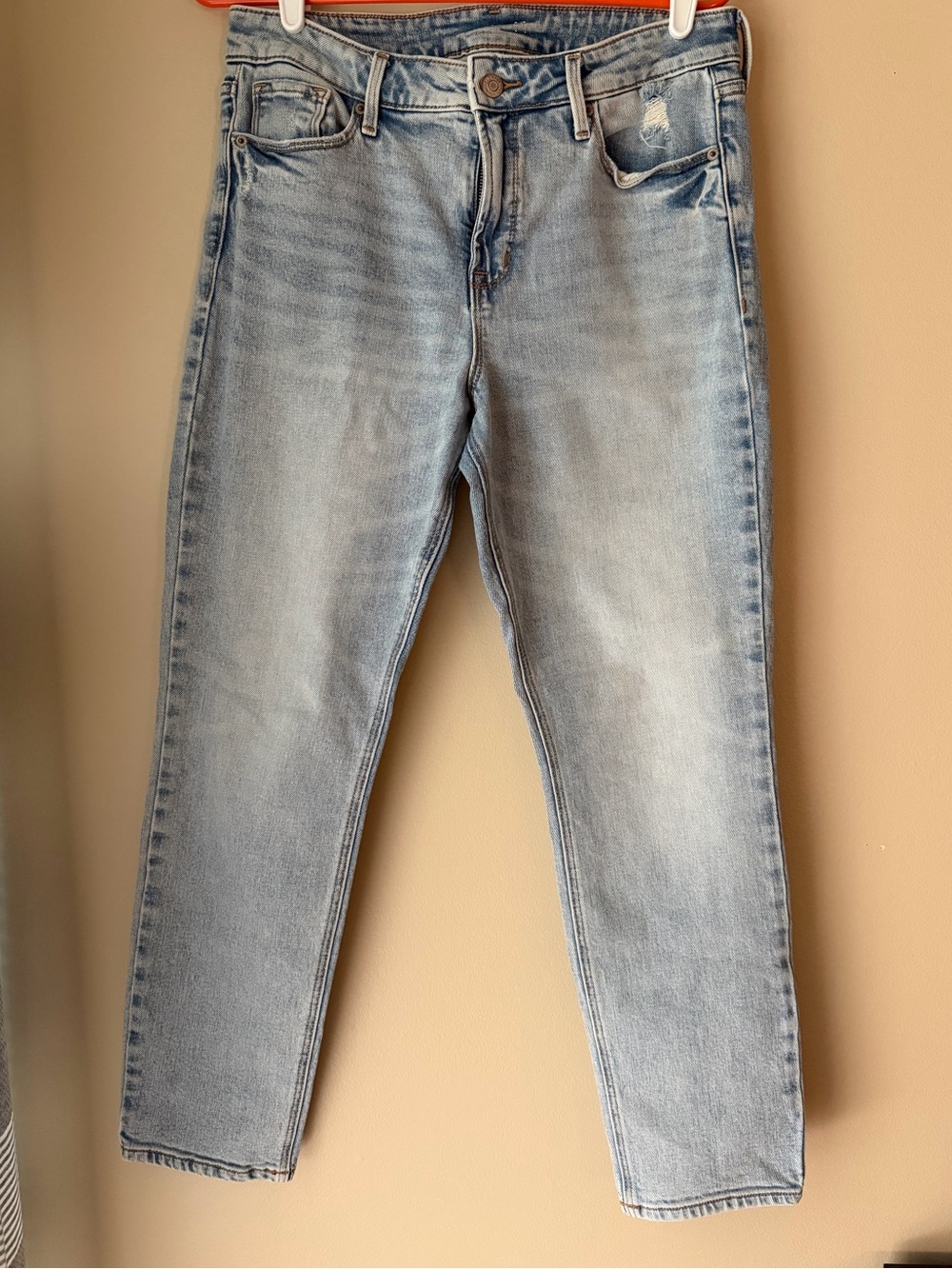Old Navy O.G. Straight Leg Jeans Women's 10 Medium Blue Stretch Denim High Rise